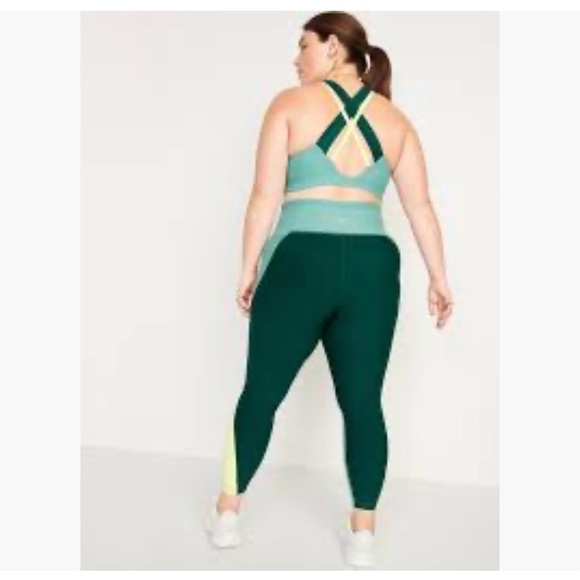 Old Navy High-Waisted PowerSoft ColorBlock 7/8 Compression Leggings Plus Size 4X - Picture 4 of 16